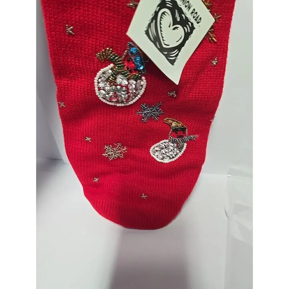 NEW Pet Costume, Chritsmas Sweater Holiday Sequined Snowman SIZE Small Red